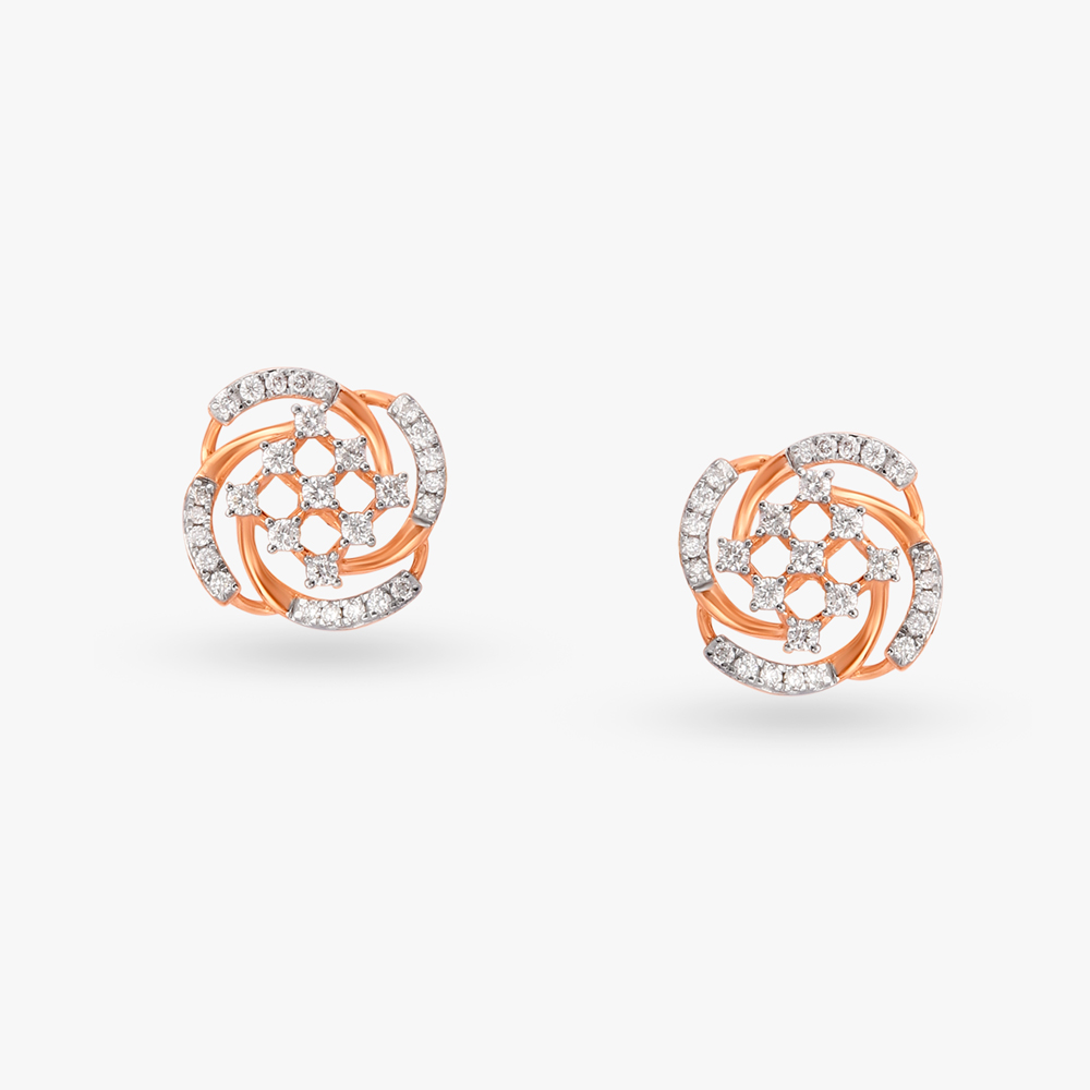 Entwined Splendour Diamond Stud Earrings