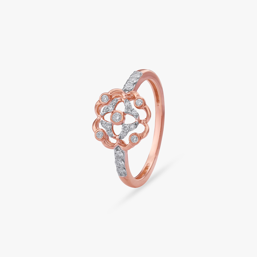 Vintage Flora Diamond Ring