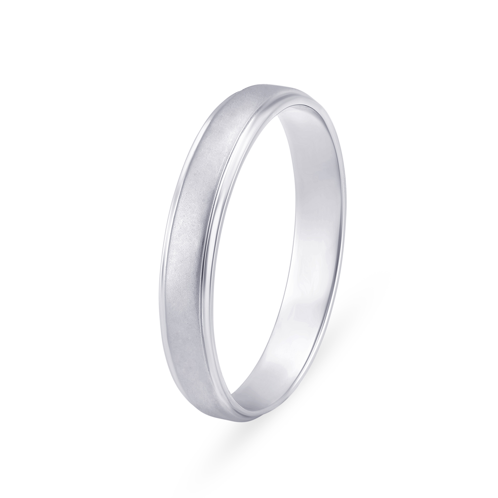 Elegant Textured Platinum Finger Ring
