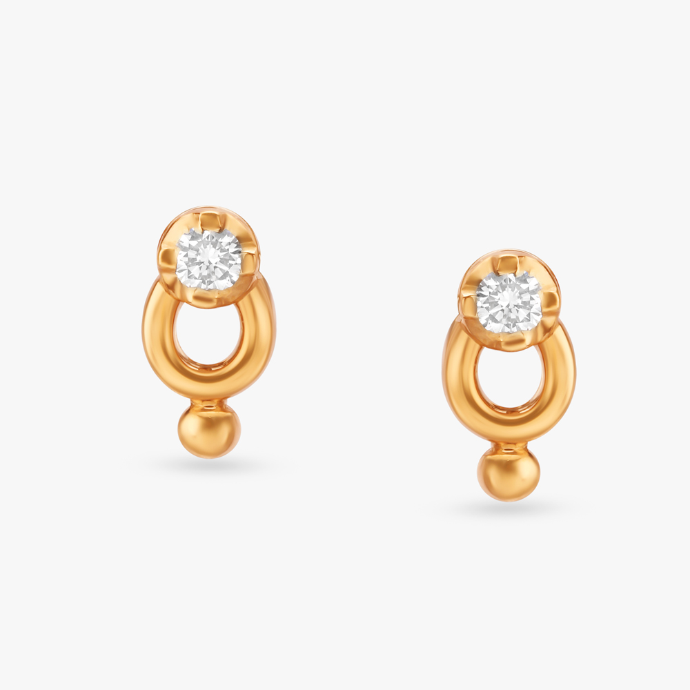 Sparkling Diamond Stud Earrings