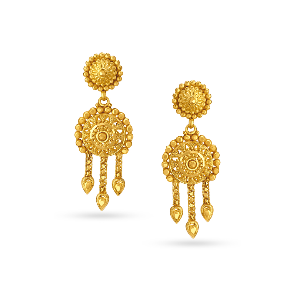 Striking Gold Drop Earrings
