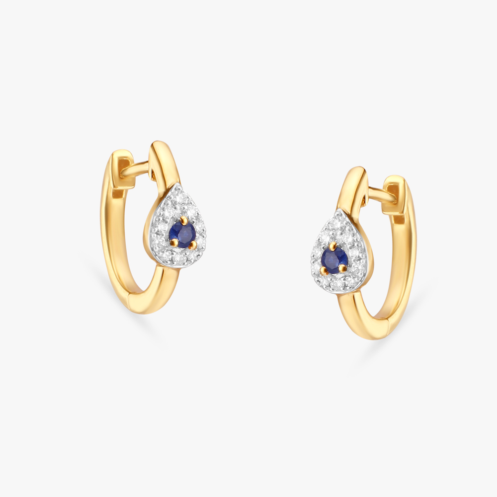 Mystic Allure Diamond Hoop Earrings