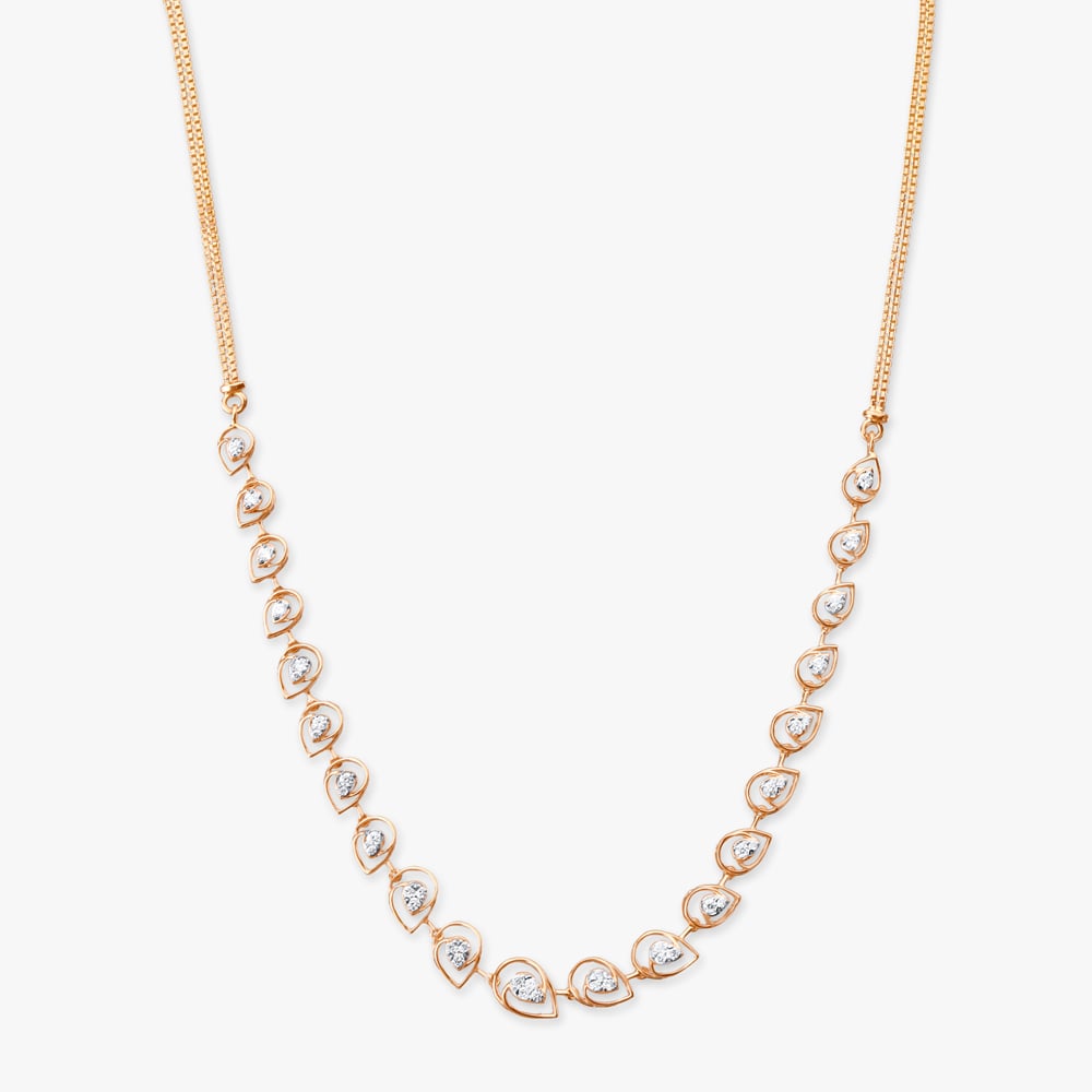 

Teardrop Infinity Diamond Necklace Set