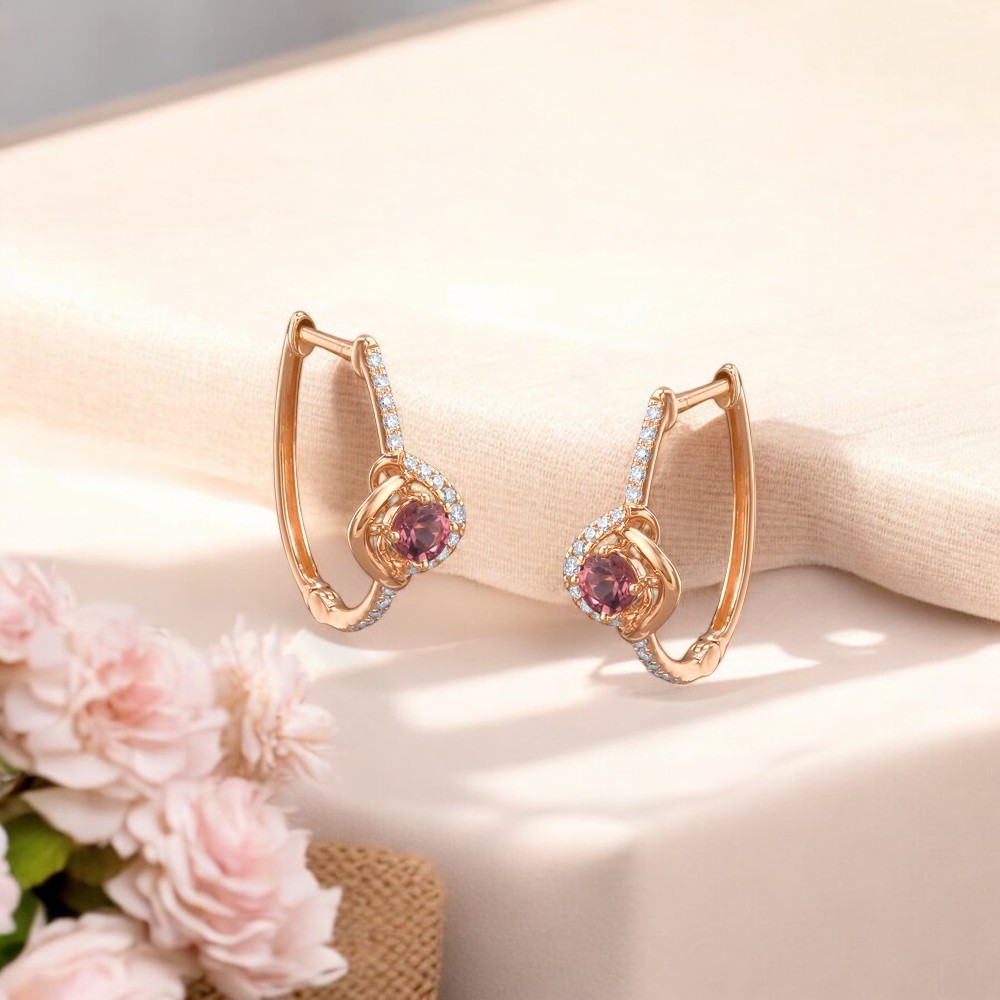 Cupid's Delight Diamond Hoop Earrings