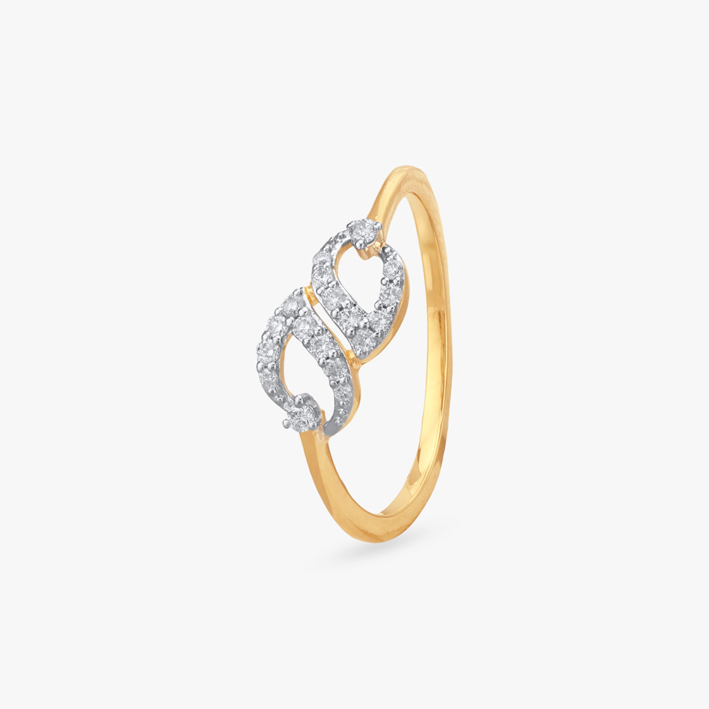 Trendy Loop Diamond Finger Ring