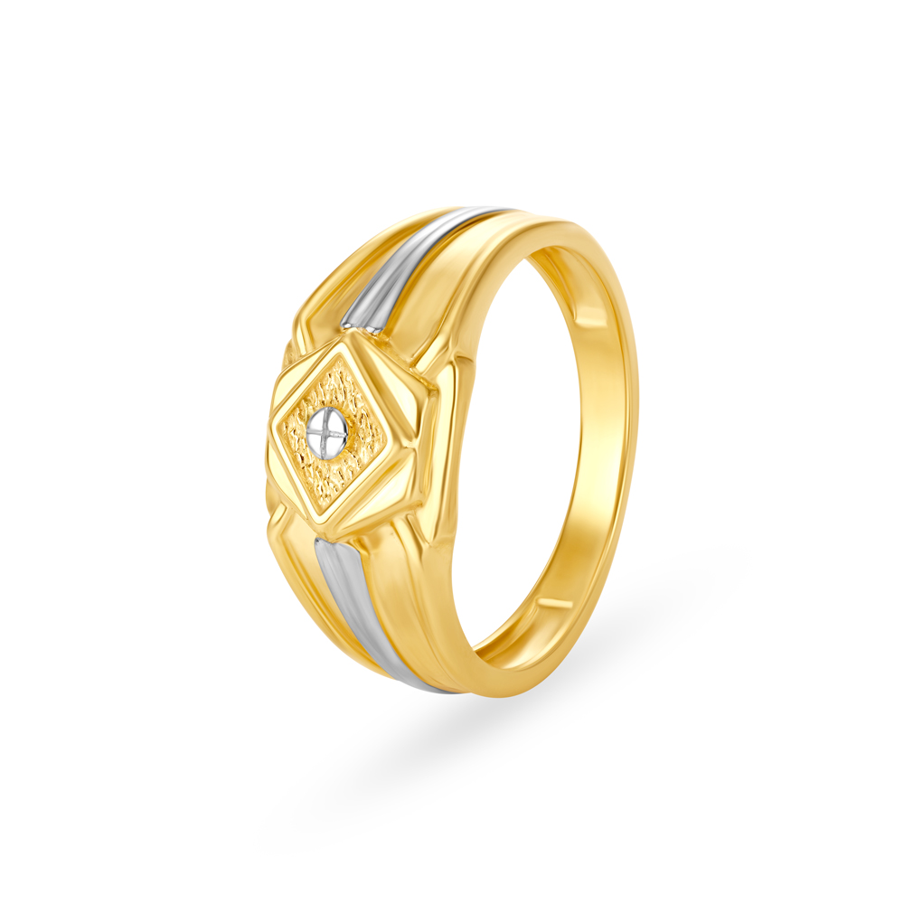 Minimalistic Sleek Gold Ring for Men