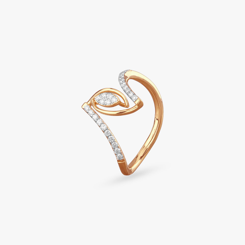 Ribbon Flow Diamond Ring