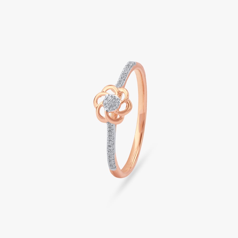 Twirl Petal Diamond Ring