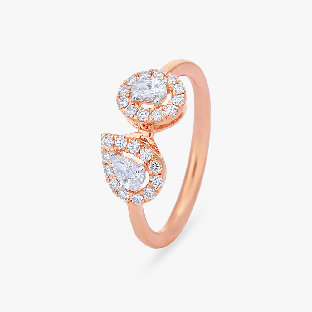 Double Delight Diamond Finger Ring