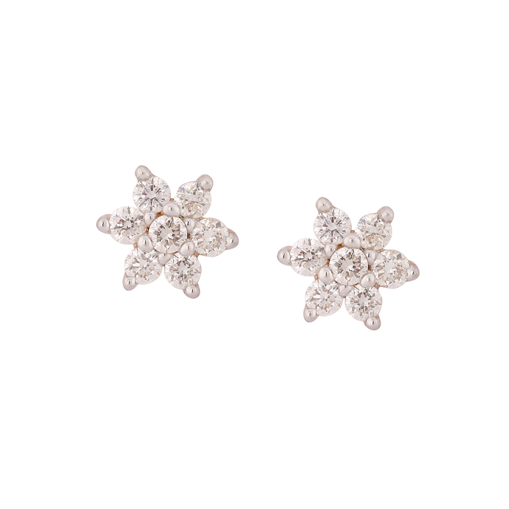 Graceful Gold Floral Stud Earrings