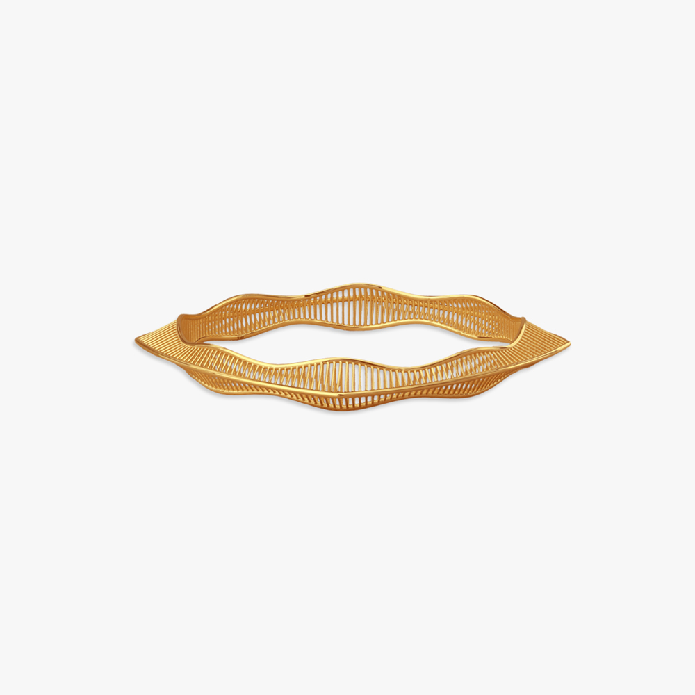 Prism Wave Gold Bangle