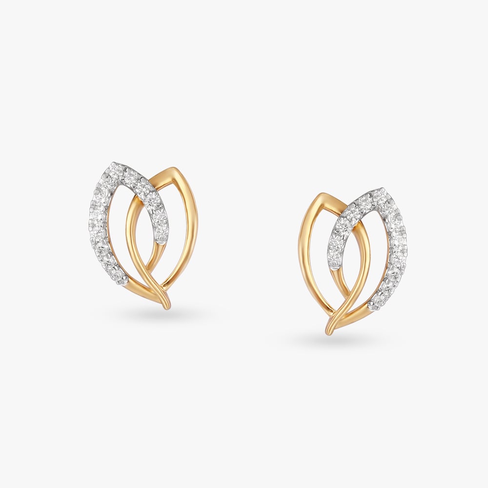 Radiant Veil Diamond Stud Earrings