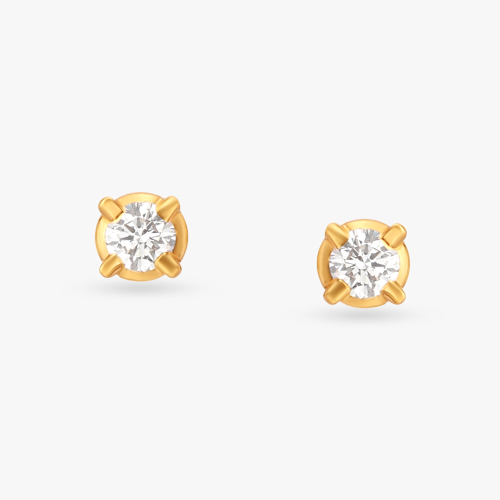 Classic Glamour Diamond Stud Earrings