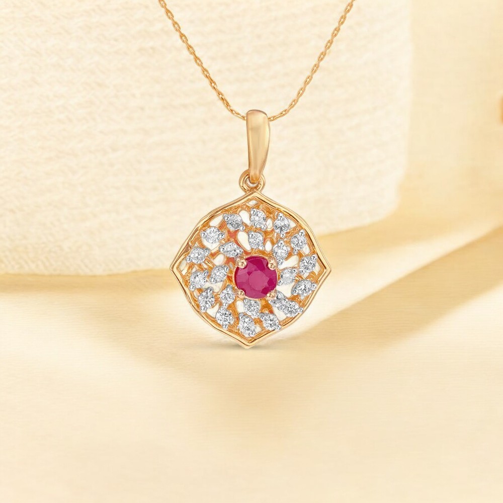 Lattice Charm Diamond Pendant