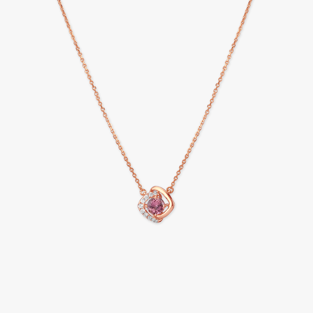Poppy Pink Diamond Necklace Set