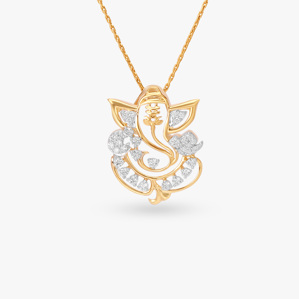 Ganesha Diamond Pendant