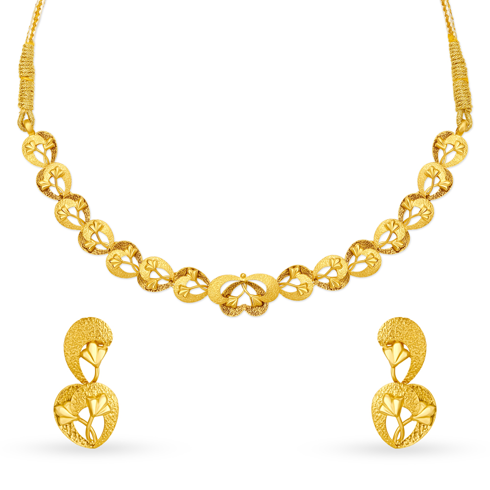 

Stylish Gold Necklace Set