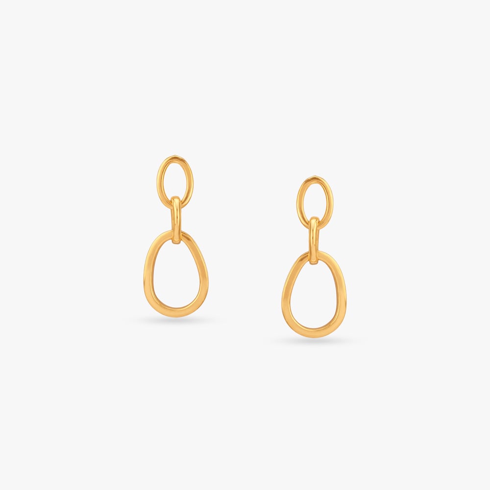 Timeless Loop Gold Drop Earrings