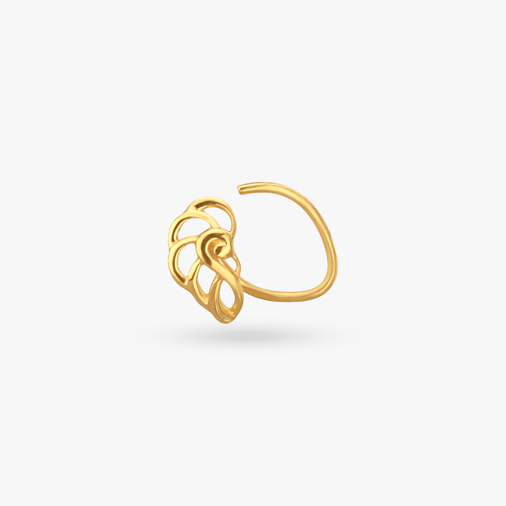 Intertwined Gold Nose Pin
