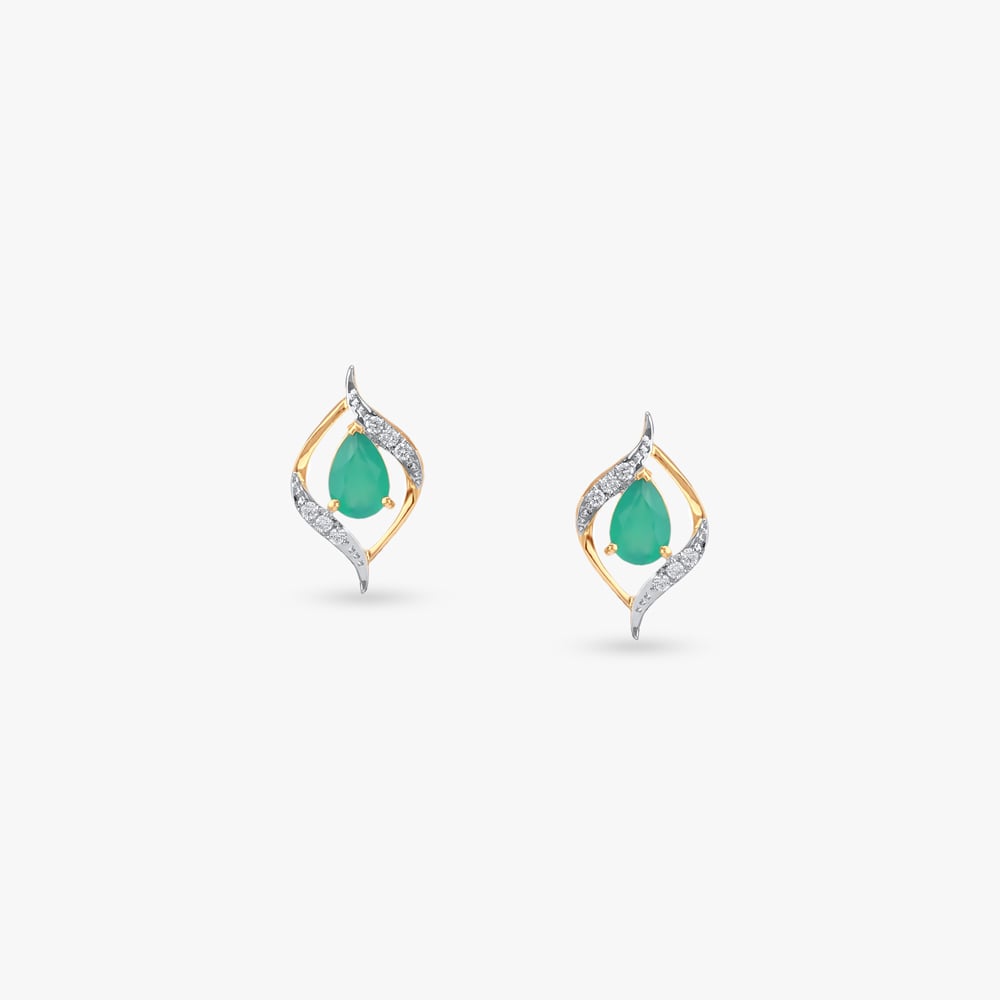 Classic Curve Diamond Stud Earrings