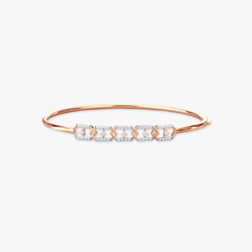 Interlocked Glamour Diamond Bangle
