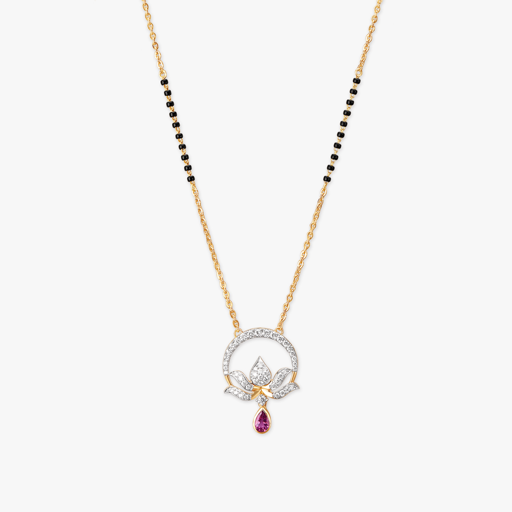 Serenity Lotus Diamond Mangalsutra