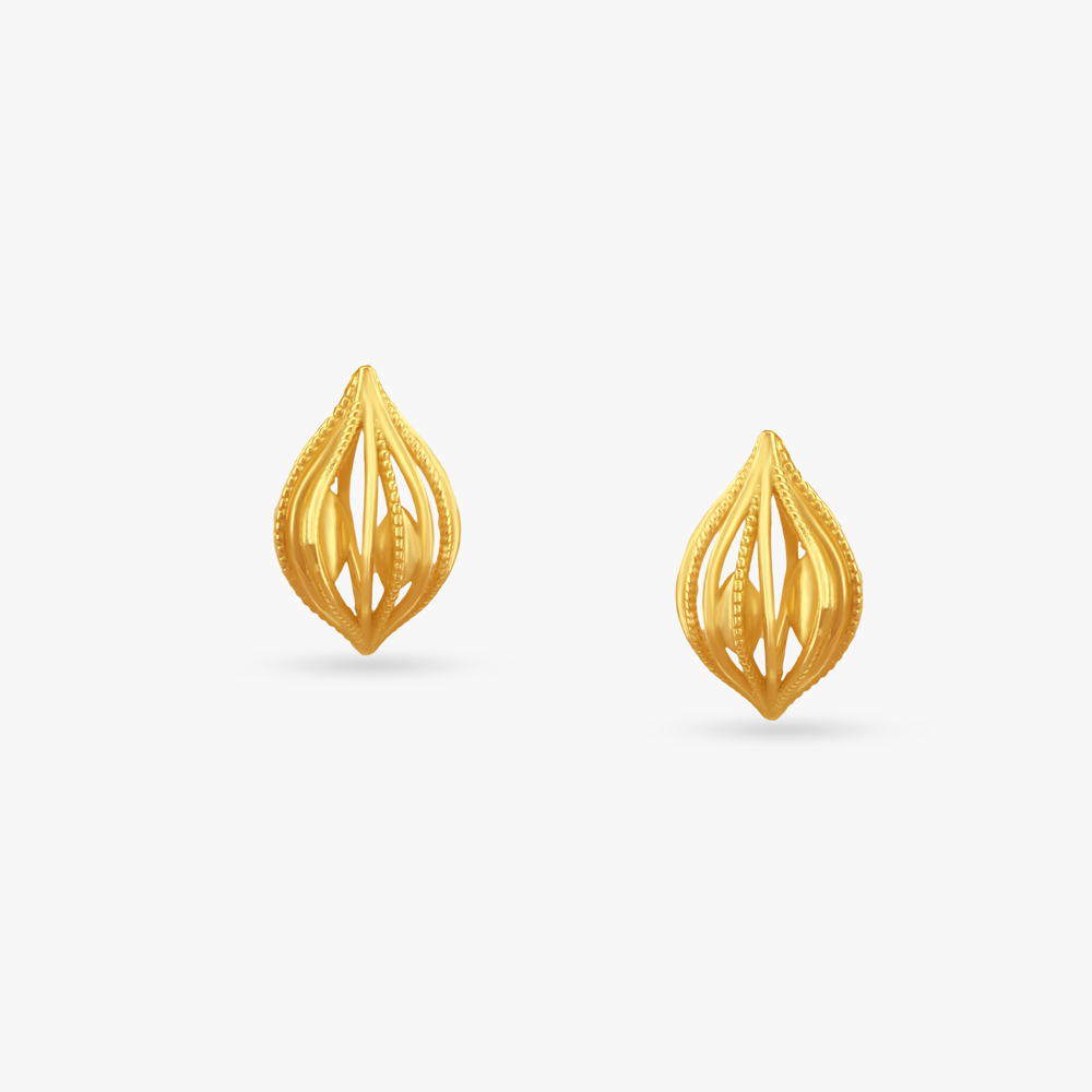 Aura Bloom Gold Stud Earrings
