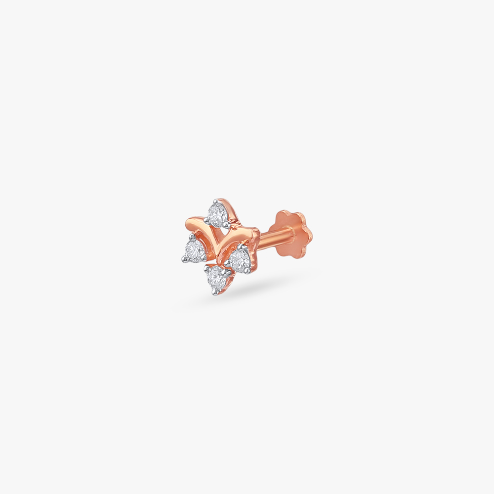 Glow Crest Diamond Nose Pin