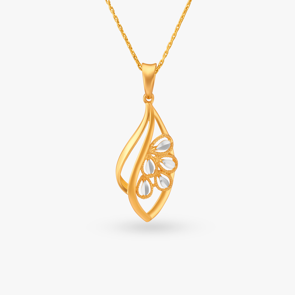 Illuminating Leaf Gold Pendant
