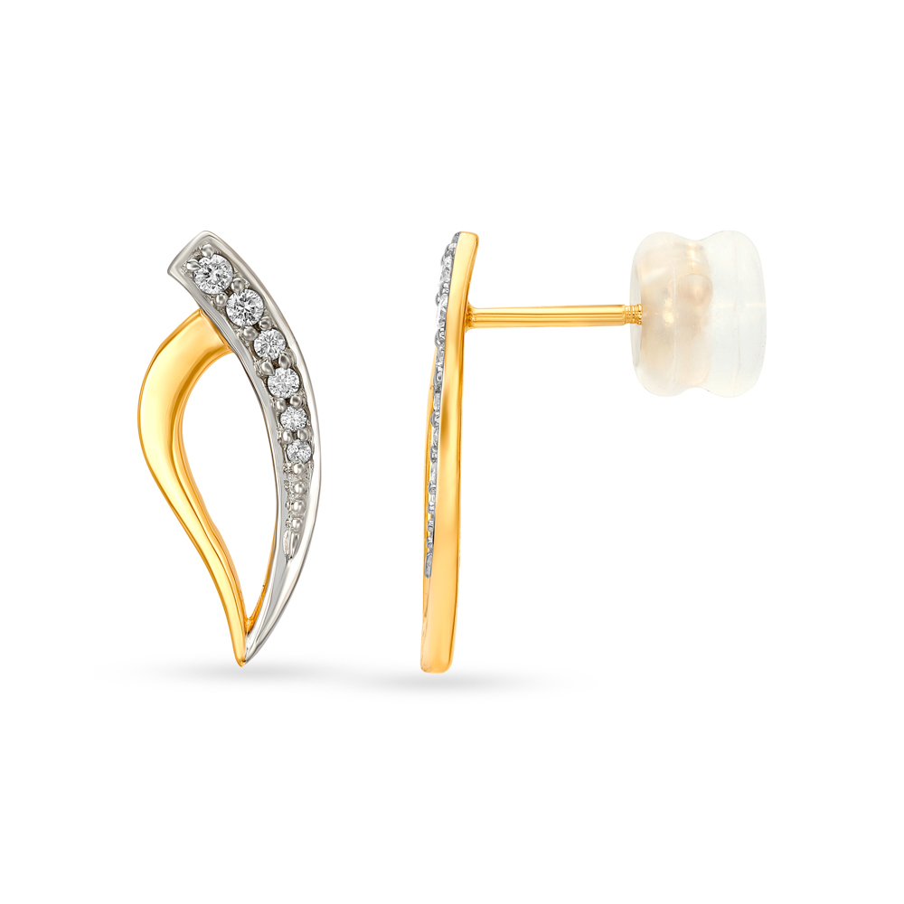 

Modern Artistic Diamond Stud Earrings