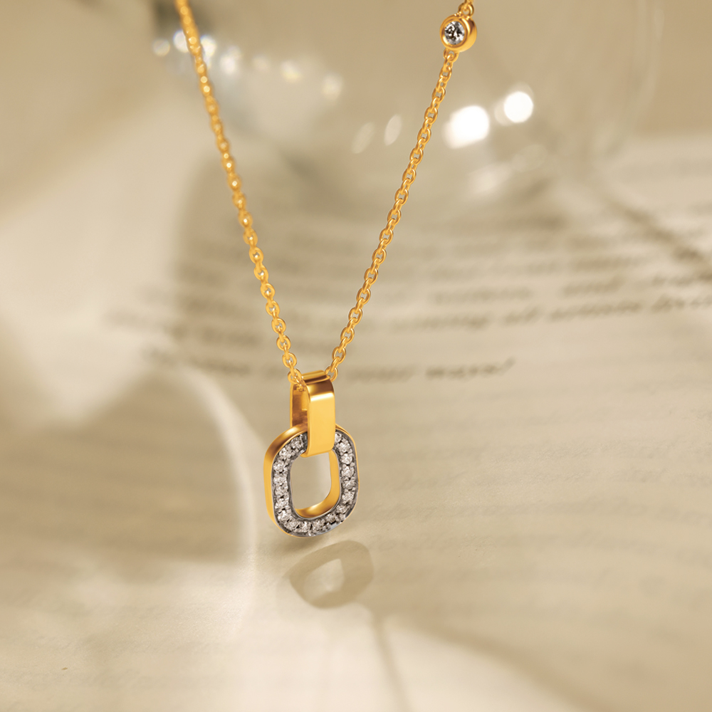 Waterfall Of Grace Diamond Pendant with Chain
