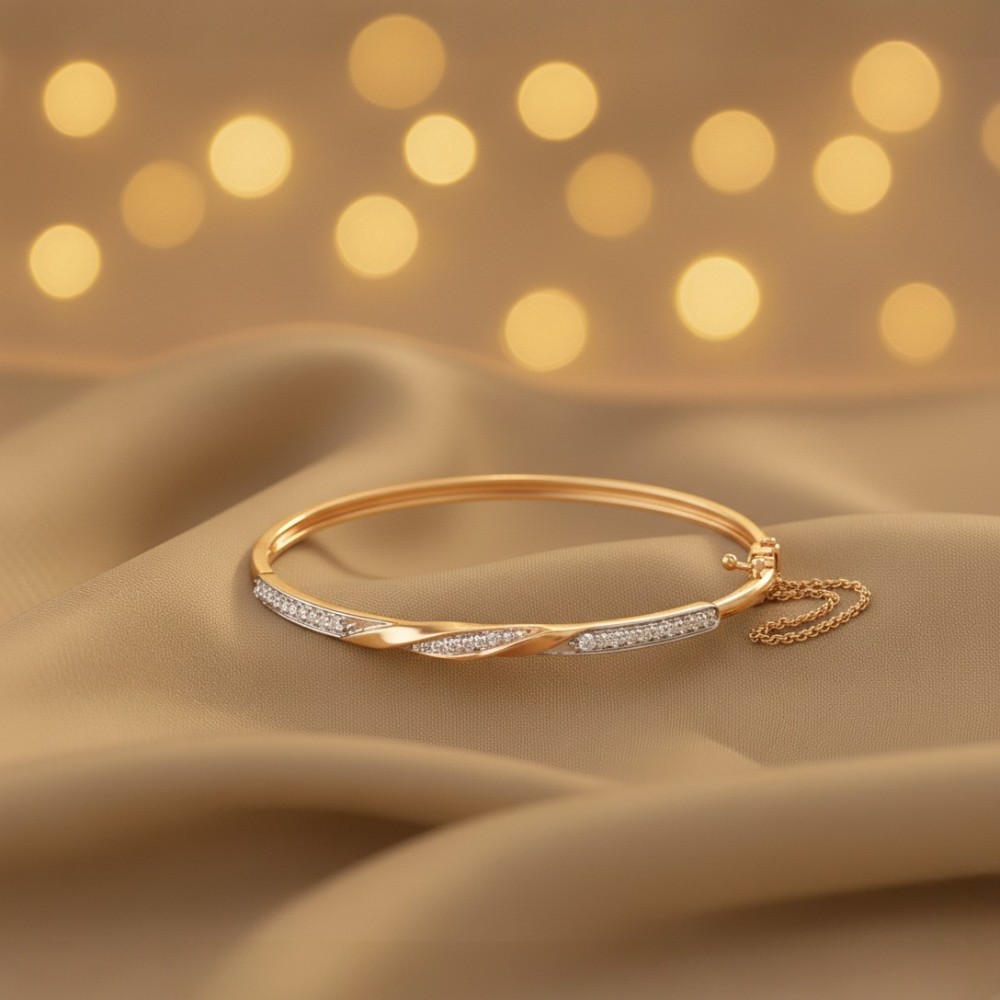 Streamline Shine Diamond Bangle