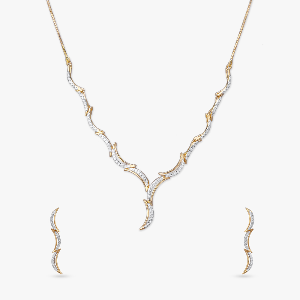 Moonbeam Glam Diamond Necklace Set