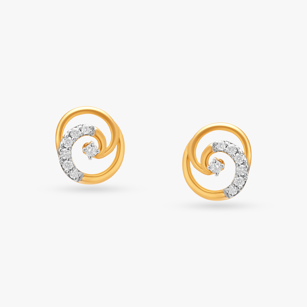 Sleek Essence Diamond Stud Earrings