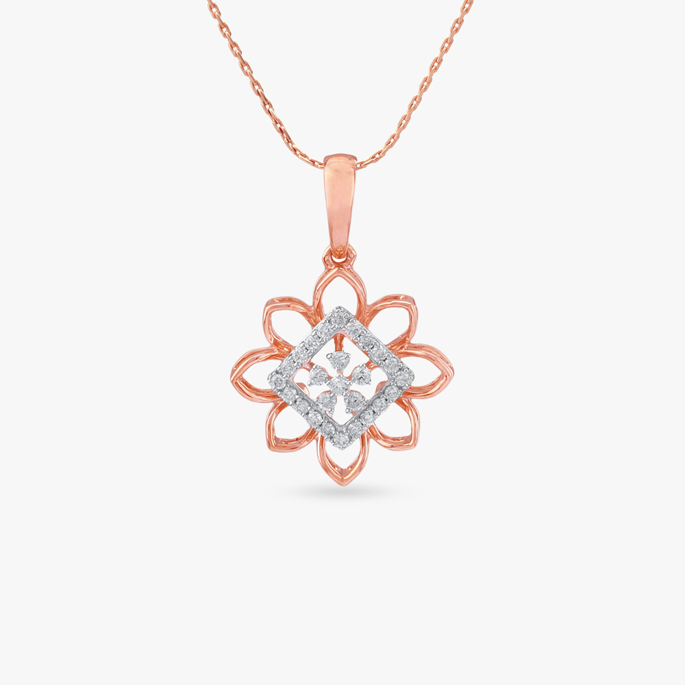 Square Serenity Diamond Pendant