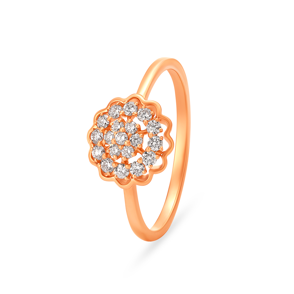 Floral Diamond Finger Ring