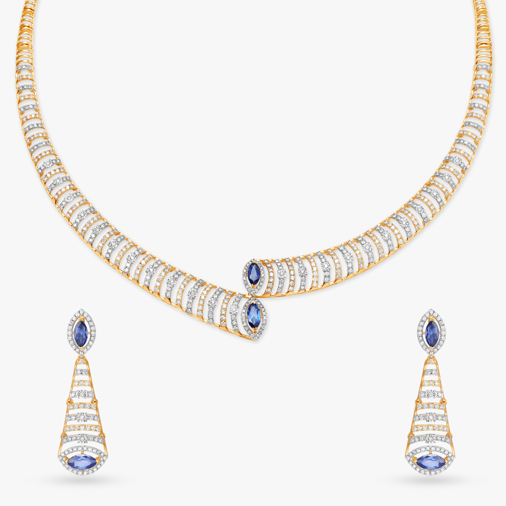 

Locks of Love Natural diamond Necklace Set