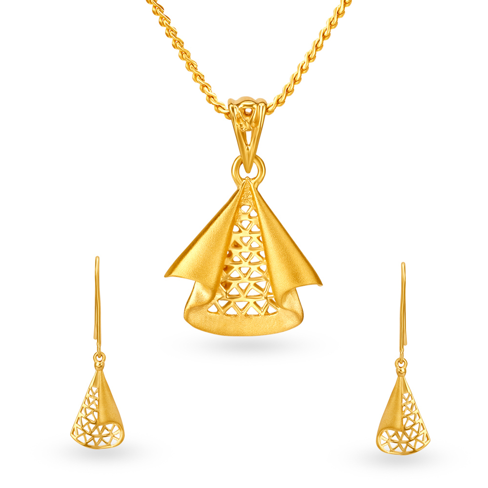 Geometric Pendant Earrings Set