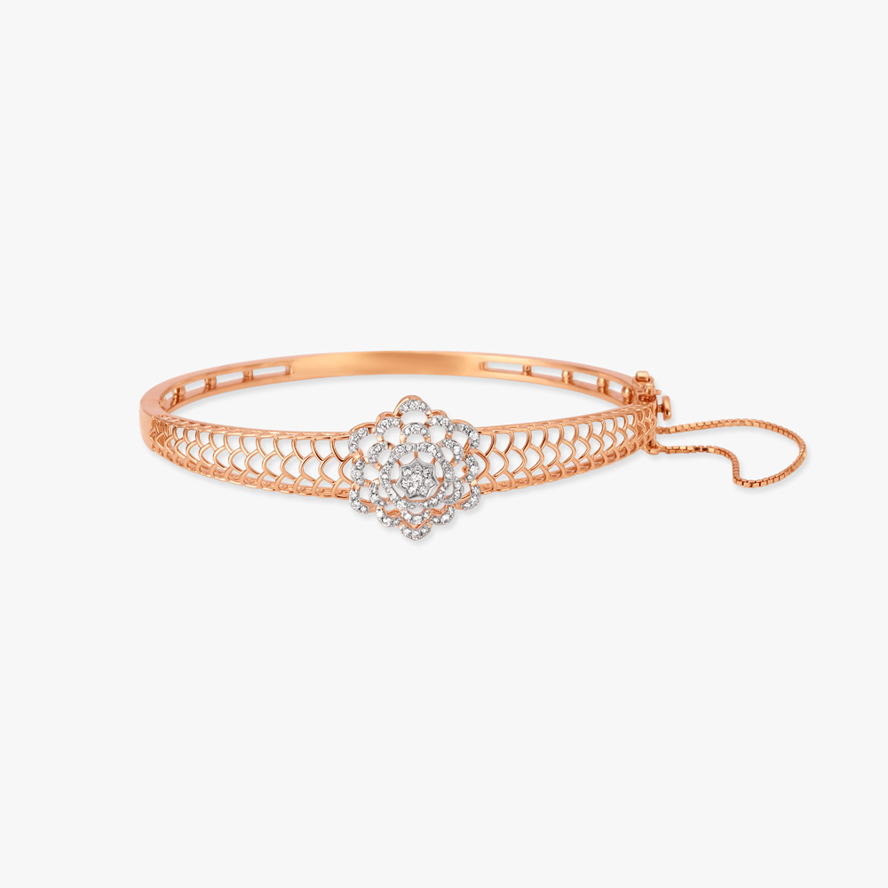Surreal Flower Diamond Bangle