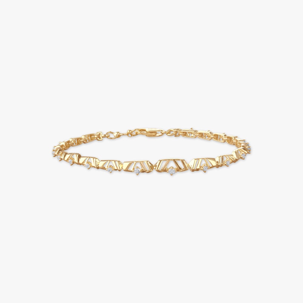 Prism-Link Gold Bracelet