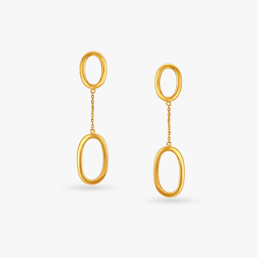 Geometric Dangle Drop Earrings