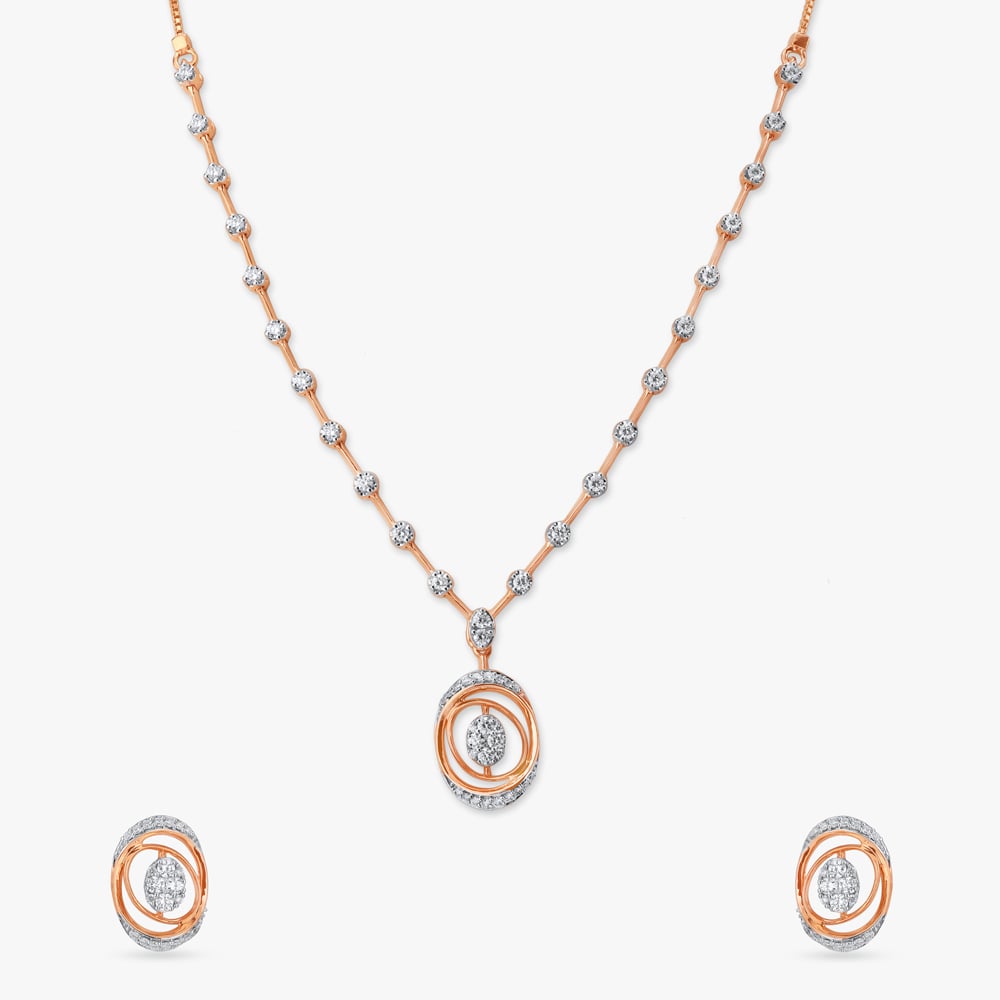 Darling Orbit Diamond Necklace Set