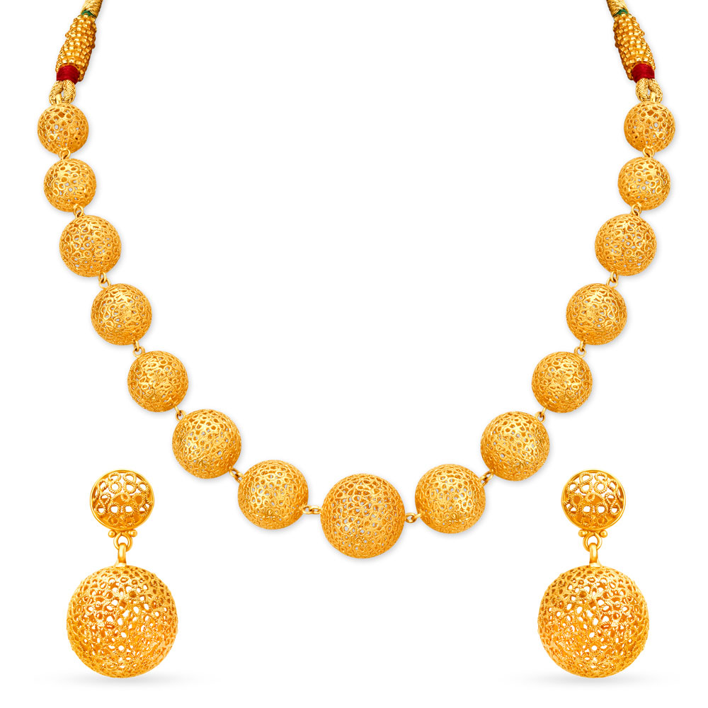 

Elegant Gold Necklace Set