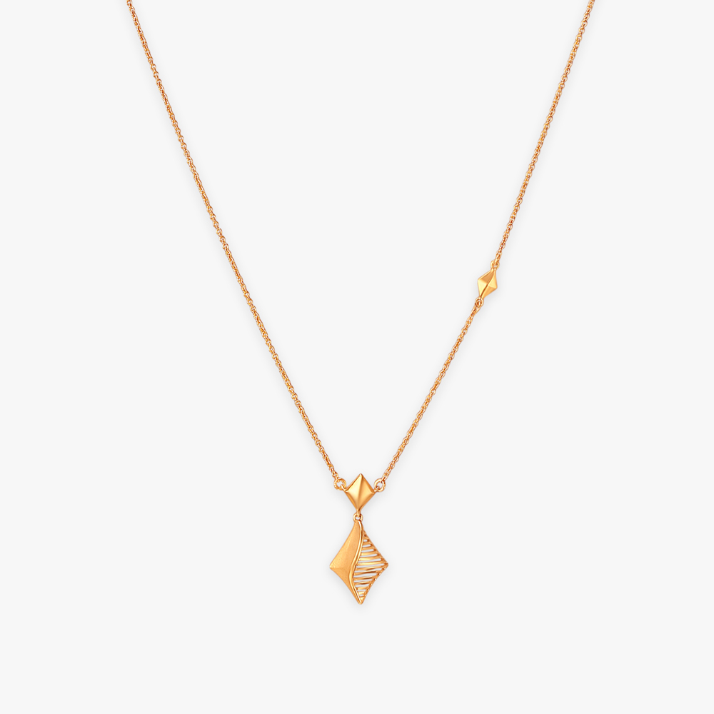 Radiant Ripple Gold Necklace