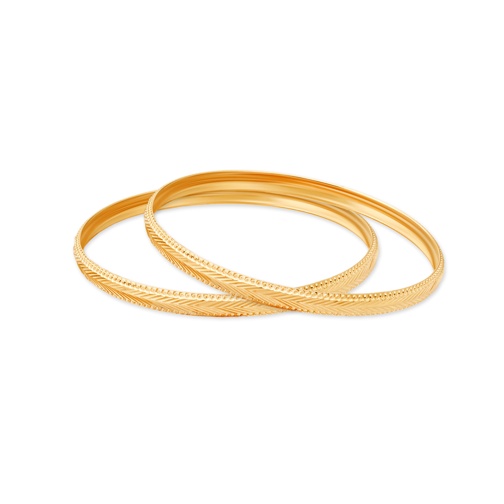 Textured Gold Bangles