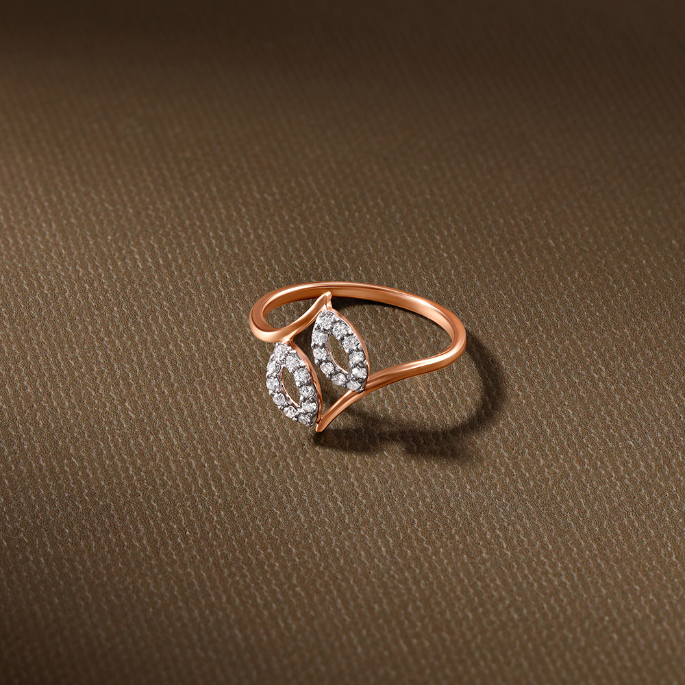 

Contemporary Crossover Diamond Ring