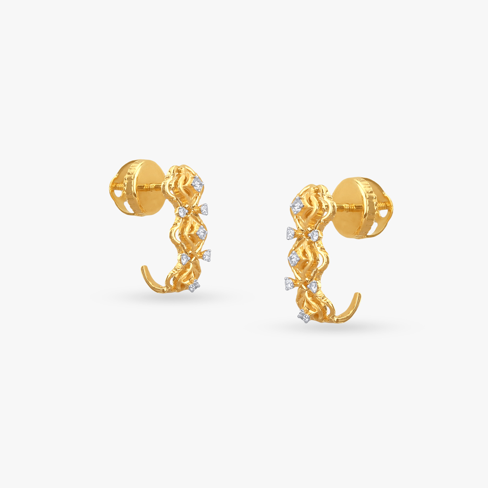 Rhythm Sparkle Diamond Hoop Earrings