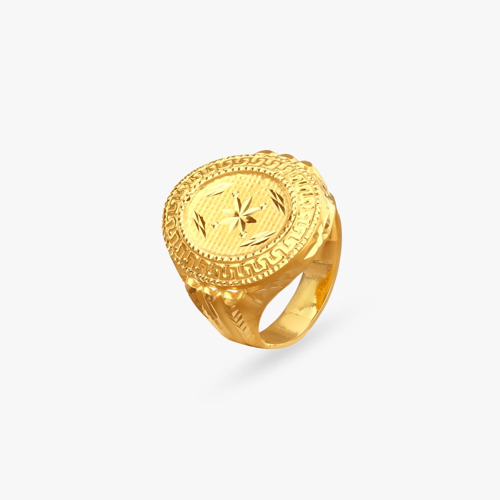 Imperial Dial Gold Ring for Men