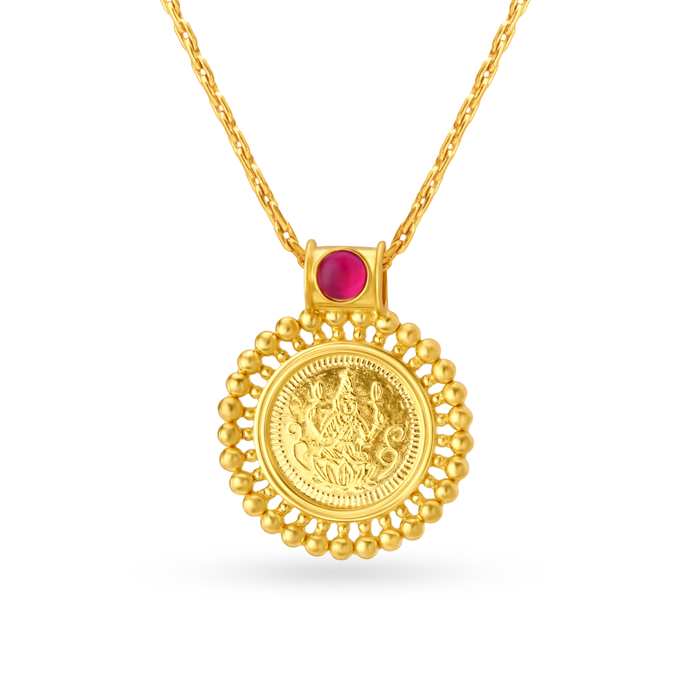 Auspicious 22 Karat Yellow Gold Deity Pendant