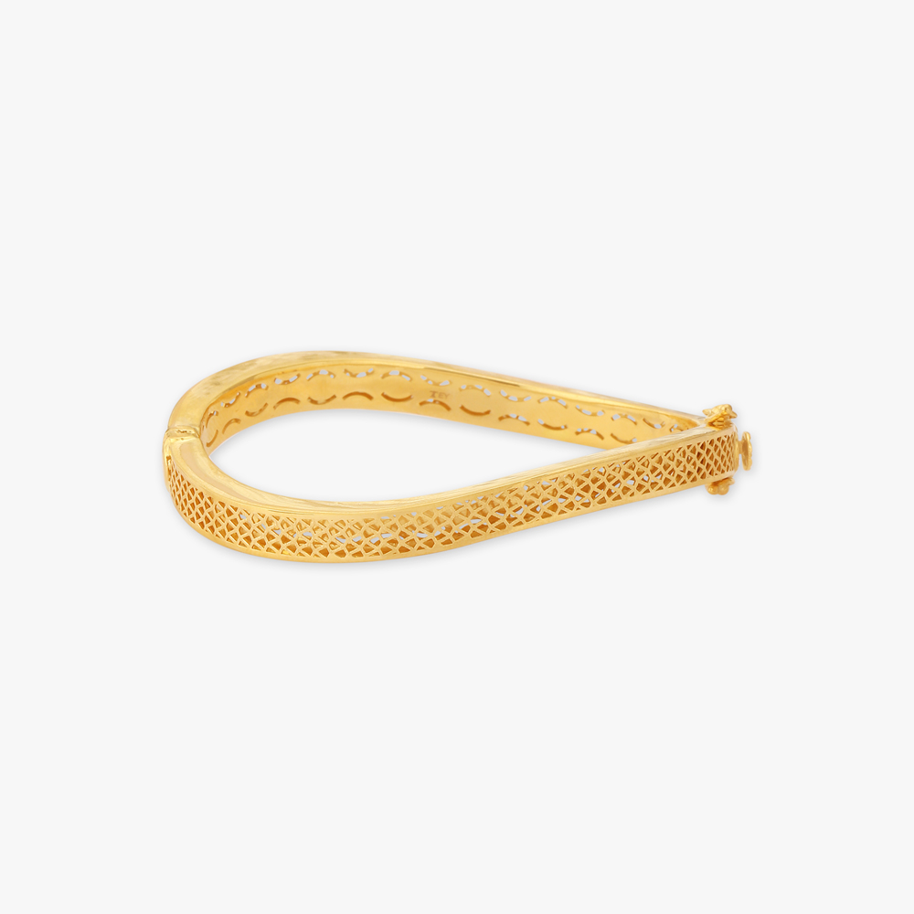 

Latticework Gold Bangle
